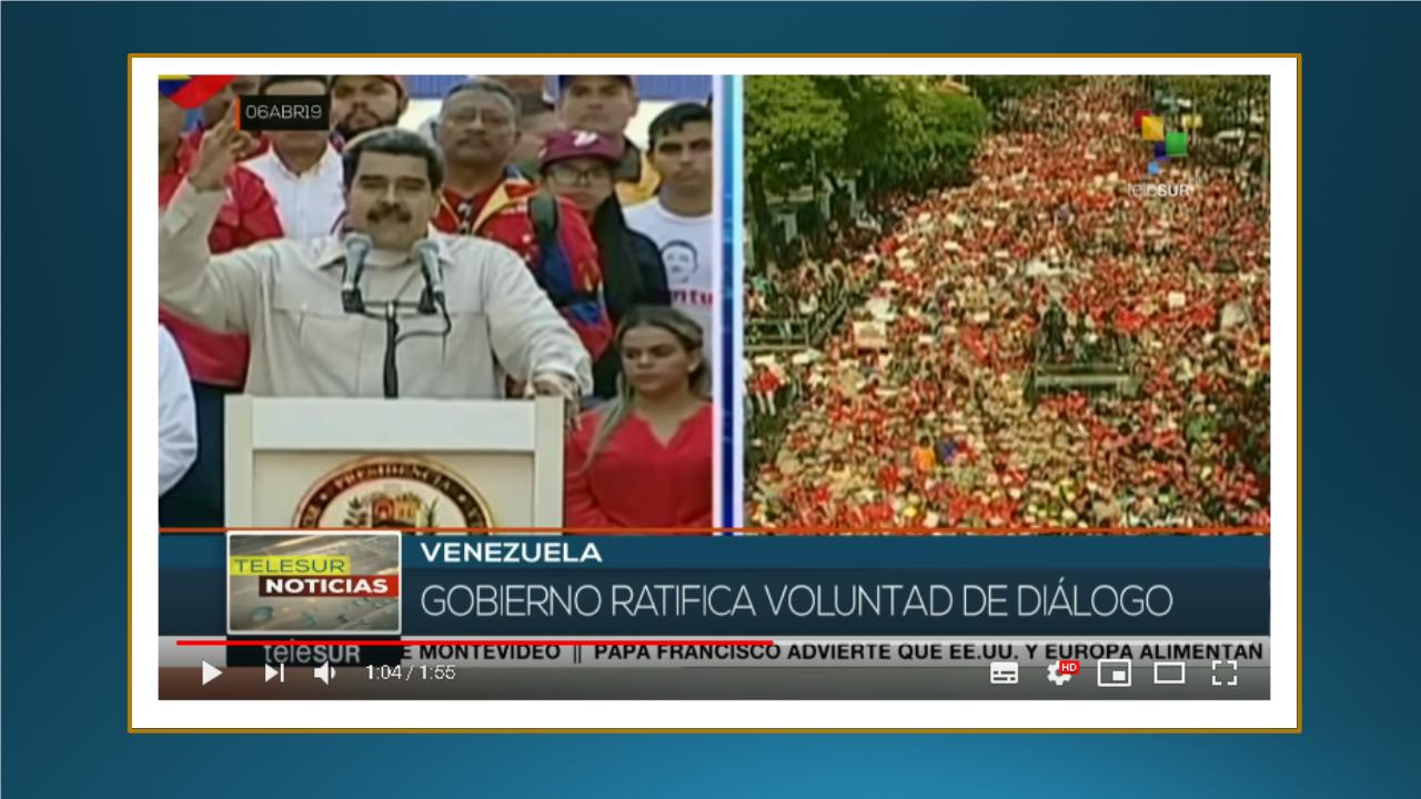 Pdte. Nicolás Maduro Marcha de apoyo GPP Captura de Pantalla