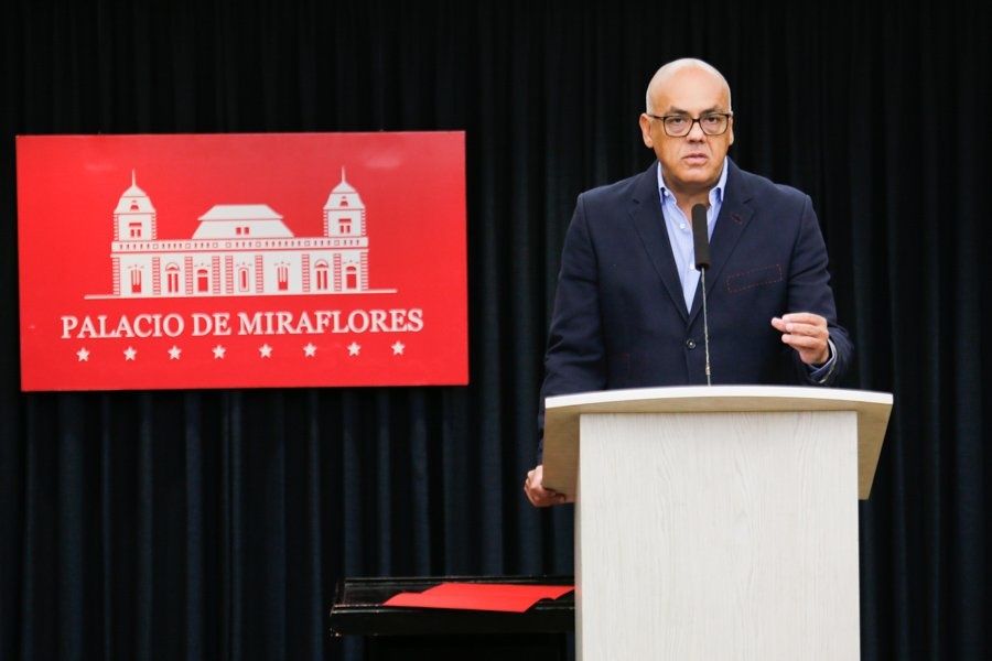 El ministro para la Comunicación y la Información Jorge Rodríguez Foto: @Presidencialven