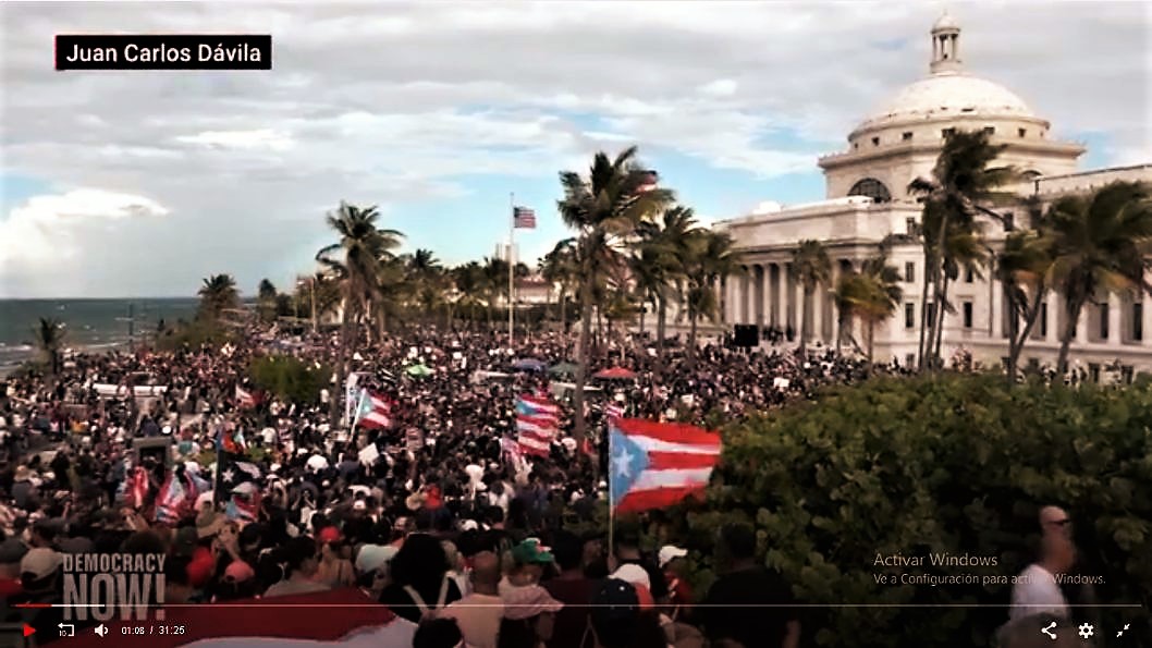 Puertorriqueños exigen destitución del gobernador Rosselló por corrupción y escándalo de RickyLeaks Foto: Captura de Pantalla