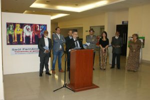 Fernández estuvo acompañado de Carlos Oroño, Director General de Hesperia WTC Valencia, miembros de la Comisión de Cultura: Elis Mercado, Fabián Díaz, Santos Gómez y Gonzalo Peña; y la Gerente Comercial del Hotel, Mayra Useche. Foto: Prensa Hesperia WTC Valencia