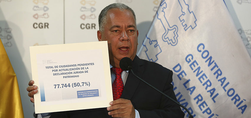 El contralor General, Elvis Amoroso Foto: AVN