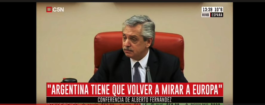 Alberto Fernández Vamos a cumplir con las deudas pero no a costa del sufrimiento de los argentinos Foto: Captura de Pantalla C5N