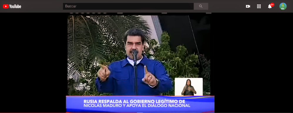 Maduro Si se reactivara el diálogo de Oslo estamos preparados para asumirlo Foto. Captura de Pantalla