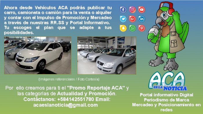 Promo ACA / ACA Actualiddad ACA Vehículos Fotos: Referenciales, Cortesía