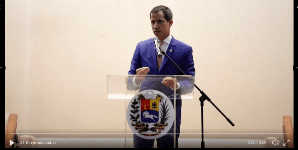 Guaidó instó a los venezolanos a no desistir en la lucha por Venezuela Foto: Captua de Pantalla