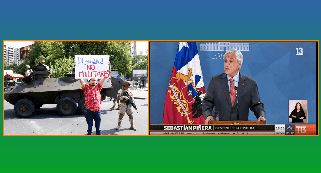 Piñera suspende aumento del pasaje del metro Foto Captura de Pantalla (19/ 10/ 19) T13 CL