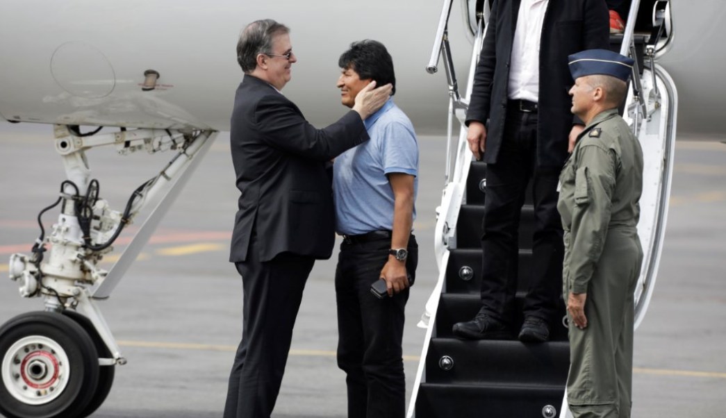 México: Marcelo Ebrard titular de la secretaría de Relaciones Exteriores recibió al Pdte Evo Morales Foto: Reuters