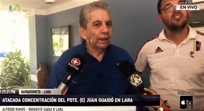 Alfredo Ramos denunció agresión a movilización de Guaidó en Lara Foto: Captura de Pantalla
