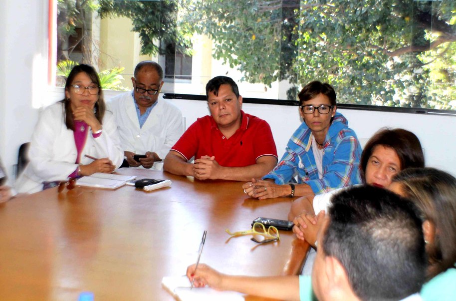 Directiva de Insalud sostuvo mesa de trabajo con Directores de Hospitales, coordinadores de área y responsables de Barrio Adentro en Carabobo, para profundizar líneas de acción preventiva contra el coronavirus Covid-19 Foto: Prensa Gobernación de Carabobo