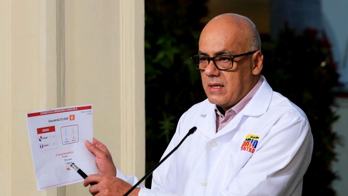 Ministro Rodríguez existe un aplanamiento de la curva gracias a lo que usted está haciendo de mantener la cuarentena colectiva Foto: PresidencialVen