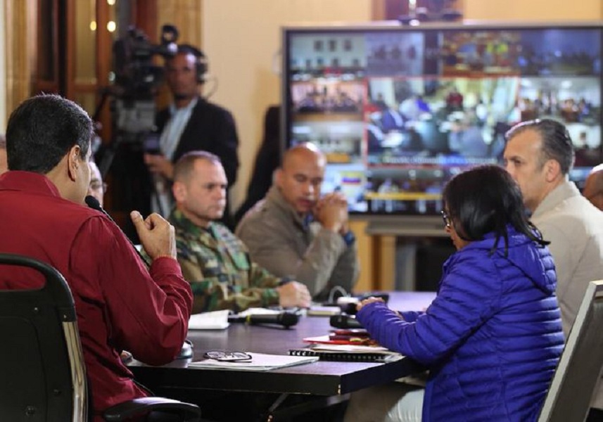 Presidente Maduro extendió llamado a gobernadores para unir esfuerzos en cuarentena social Foto: Prensa Presidencial