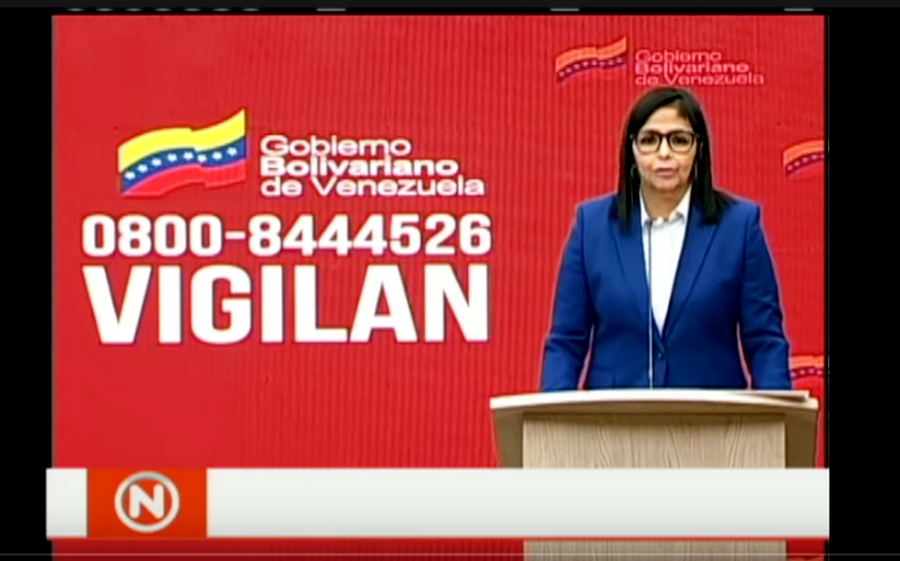 Venezuela suma 05 nuevos casos positivos de Covid-19 y llegó a 323 contagiados informó Delcy Rodríguez Foto: Captura de Pantalla