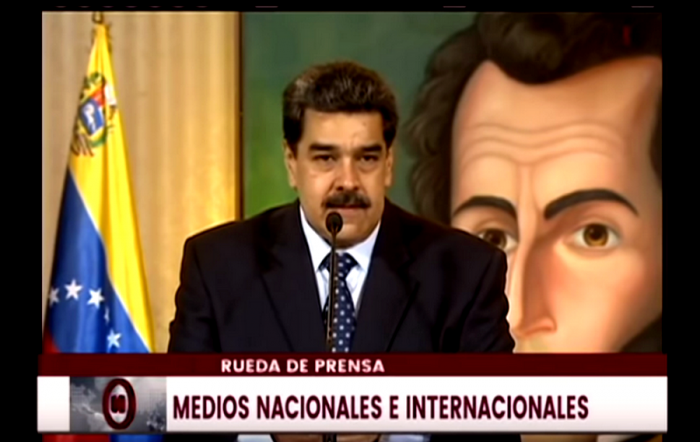 El Presidente Nicolás Maduro ofreció rueda de prensa a medios nacionales e internacionales/ Foto: Captura de Pantalla