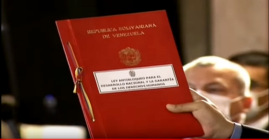 Nicolás Maduro Entrega Proyecto de Ley Antibloqueo / Foto Captura de Pantalla vía Multimedios VTV
