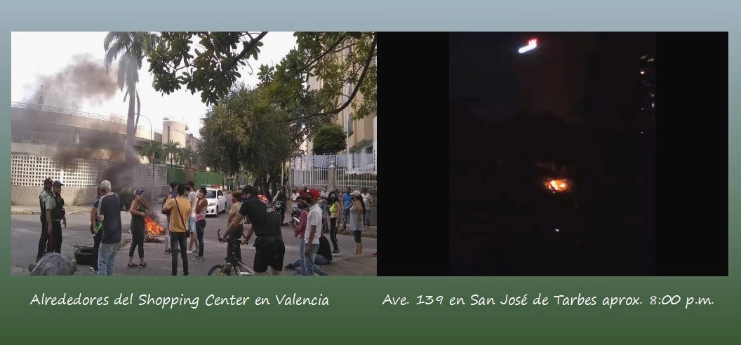 Se generaron protestas por Falla eléctrica en el shopping center, cacerolazos nocturnos en el Bosque, Valles de Camoruco y zonas contiguas / Foto: Agencias