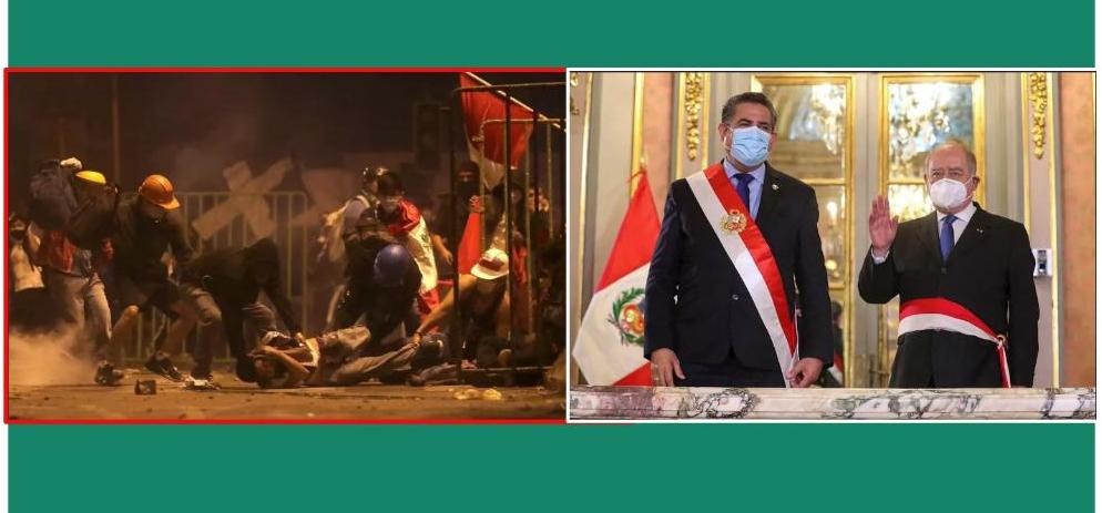Manuel Merino presentó su renuncia irrevocable tras protestas y dimisiones ministeriales / Fotos: Reuters y EFE