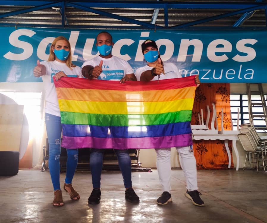 Movimiento LGBTIQ+ de Aragua efectuó llamado al Voto/ Foto: Prensa SPV Aragua