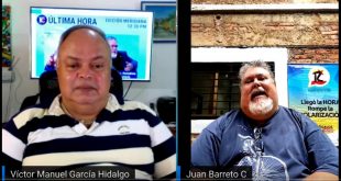 Juan Barreto conversó con el editor Víctor Manuel García en franco análisis/ Foto: Captura de Pantalla