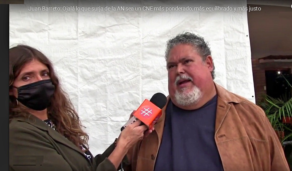 El vocero nacional de Redes Juan Barreto concede entrevista a Vanessa Davies / Foto: Captura de Pantalla