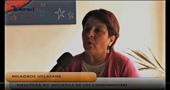 Milagros Villafane, presidenta del Movimiento Iniciativa de los Consumidores Foto: Captura de Pantalla vía TeleRed